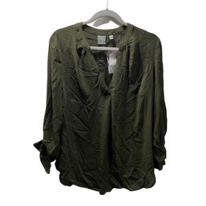 *NWT New York & Company Blouse|Army Green|Size L